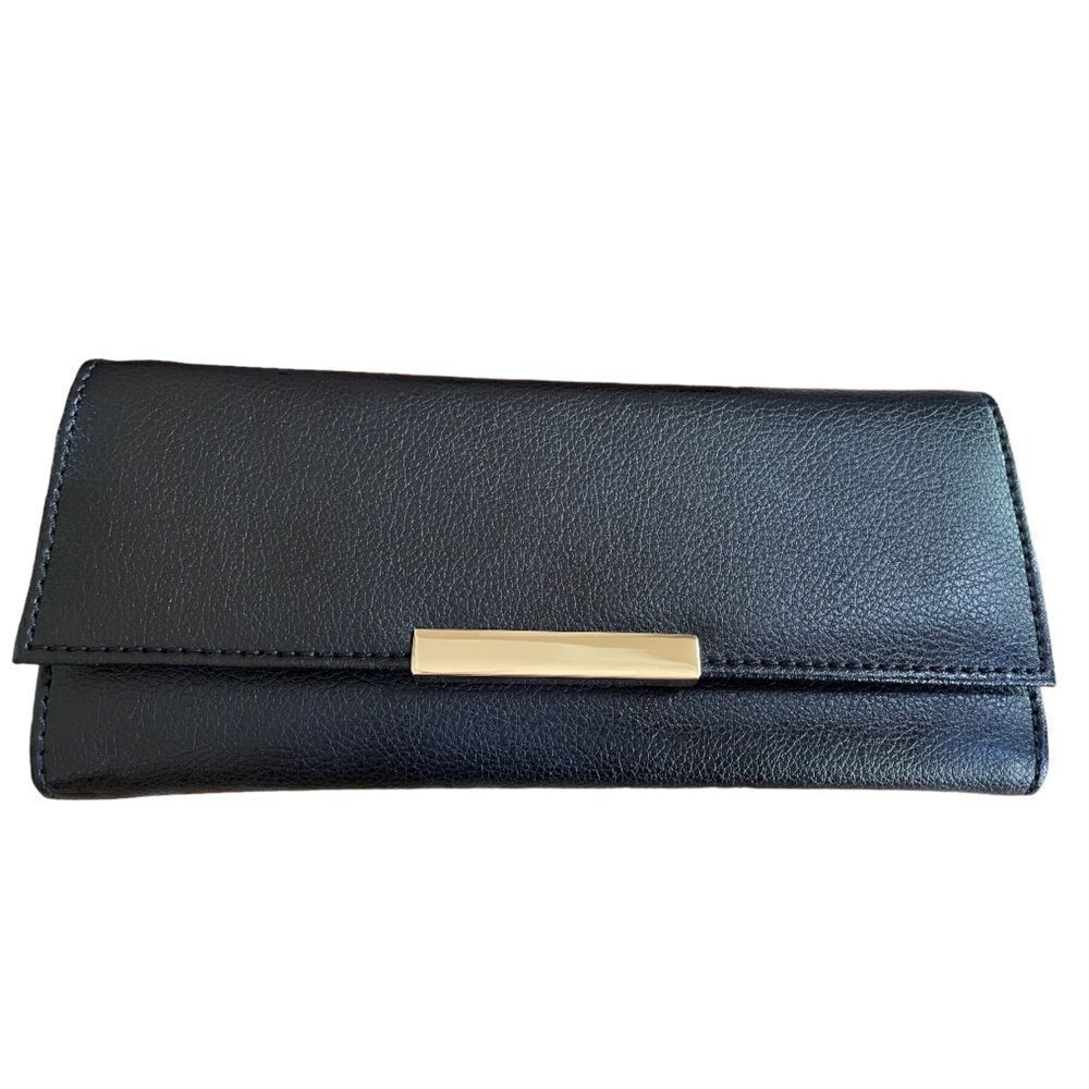 NWT R.h. Macy & Co. Black pebble Travel Jewelry Wallet Case 8.5" Vegan Leather